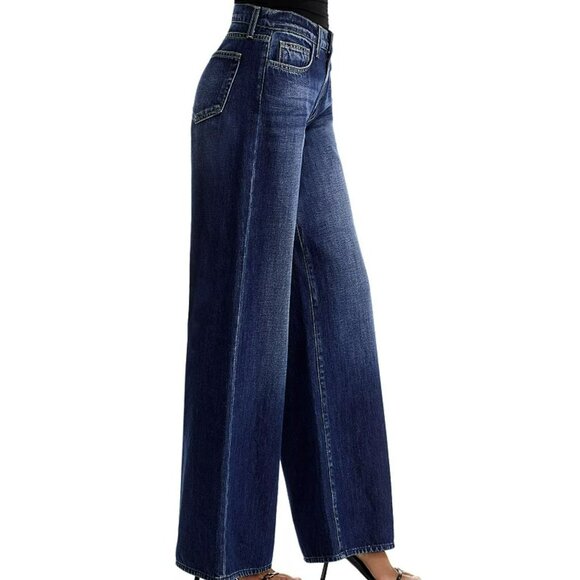 New L'Agence Alicent High Rise Wide Leg Denim Jeans - Picture 3 of 9